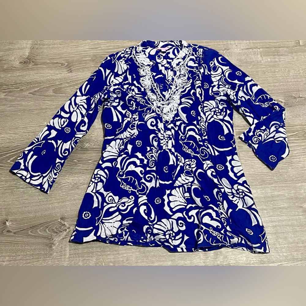Lilly Pulitzer Cotton Tunic Size M - Picture 2 of 4